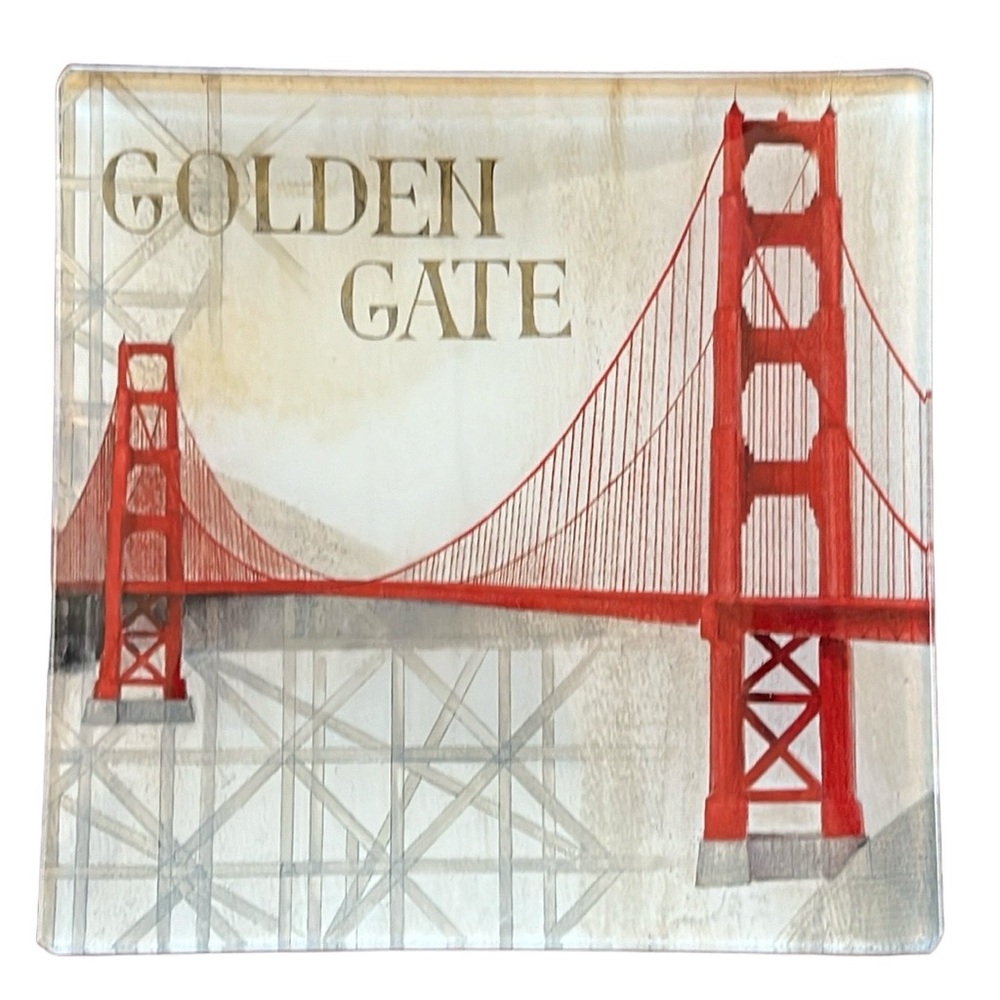 Glass Golden Gate Bridge Trinket Tray